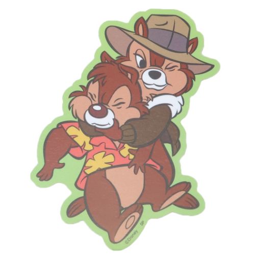 チップ＆デール ダイカットシール ダイカットビニールステッカー ぎゅっ ディズニー キャラクター グッズ メール便可