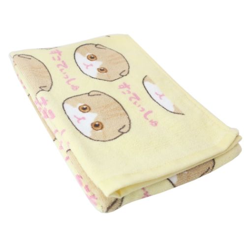 にゃんにゃんにゃーるど フェイスタオル プリントロングタオル すこてぃっしゅ ねこ かわいい グッズ メール便可