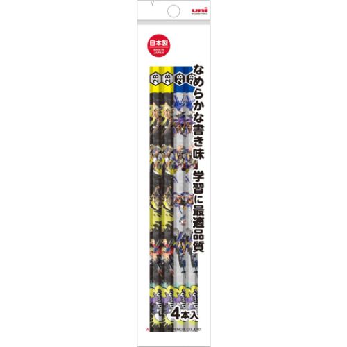 スプラトゥーン3 鉛筆 六角軸えんぴつ4本セット2B uni 新入学 キャラクター グッズ メール便可