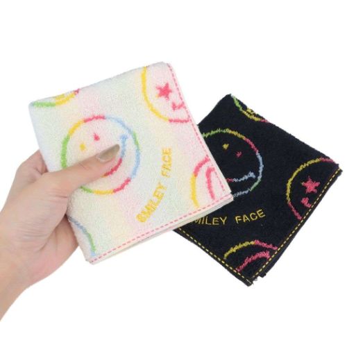 スマイリーフェイス ミニタオル タオルチーフ ニコネオン Smiley Face キャラクター グッズ メール便可