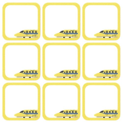 名前ラベル シール＆アイロン両用ネームタグ 9枚セット 電車 新入学 お気に入りシリーズ メール便可