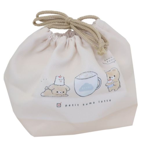 プチクマライフ ランチ巾着 お弁当きんちゃくポーチ 新入学 女の子 グッズ メール便可