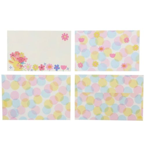 upcheeka アプチェカ グリーティングカード ミニメッセージカード うさぎ 花 かわいい グッズ メール便可