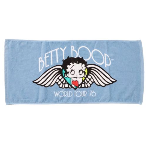 ベティブープ フェイスタオル プリントロングタオル ウイング BETTY BOOP キャラクター グッズ メール便可