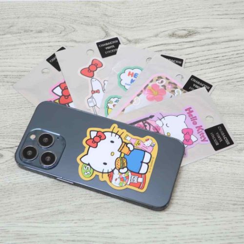 ハローキティ ダイカットシール ダイカットビニールステッカー 王冠 サンリオ キャラクター グッズ メール便可