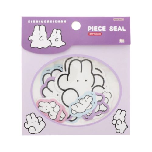 siroiusagichan フレークシール ピースシール ライトパープル かわいい グッズ メール便可