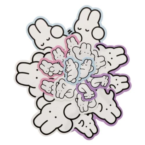 siroiusagichan フレークシール ピースシール ライトパープル かわいい グッズ メール便可