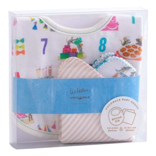 レオレオニ ベビー用品 ミニギフトBOX スタイ&ミニハンカチセット ナンバー 絵本キャラクター グッズ