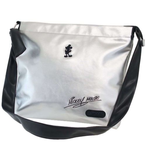 OUTDOORxミッキーマウス ショルダーバッグ ショルダートートバッグ シルエット刺繍柄 ディズニー キャラクター グッズ