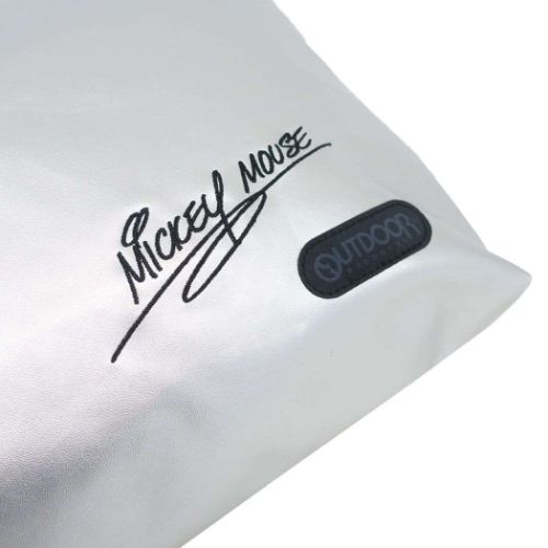 OUTDOORxミッキーマウス ショルダーバッグ ショルダートートバッグ シルエット刺繍柄 ディズニー キャラクター グッズ