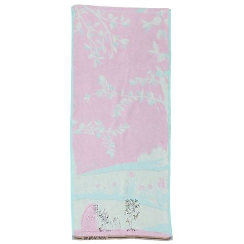 バーバパパ フェイスタオル ジャガードロングタオル オーガニックコットン ルーツ BARBAPAPA キャラクター グッズ メール便可