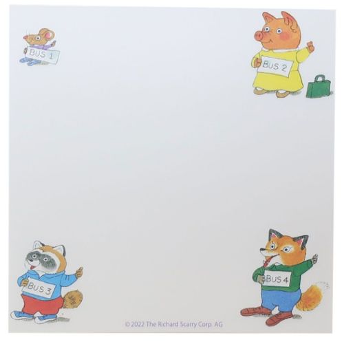 リチャードスキャリー メモ帳 スクエアメモ なかまたち 絵本キャラクター グッズ メール便可