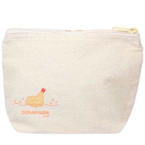おえかきさん コスメポーチ POUCH マチ有り キャンバスポーチ てんぷらさん かわいい グッズ メール便可