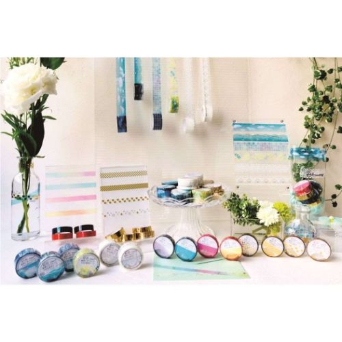 マスキングテープ 組色 kumiiro 透明マスキングテープ 20mm幅 レース デコレーション グッズ メール便可