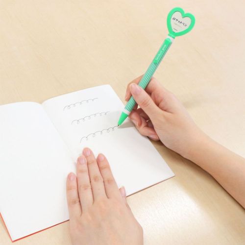 ボールペン ロケット付きボールペン 0.8 ハート おもしろ雑貨 グッズ メール便可