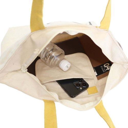 トートバッグ ファスナー付A4トート ハシビロコウ ナチュラル 手提げかばん かわいい グッズ