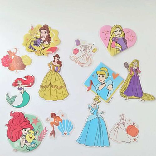 ディズニープリンセス フレークシール 貼って剥がせるビッグフレークステッカー ディズニー キャラクター グッズ メール便可