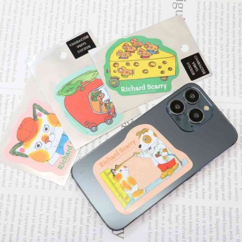 リチャードスキャリー ダイカットシール キャラクターステッカー ハックル 帽子 絵本キャラクター グッズ メール便可