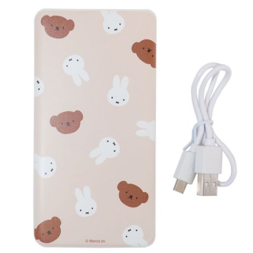 ミッフィー モバイルバッテリー USB USB Type-C 4000mAh リチウムイオンポリマー充電器 ミッフィー＆ボリス メール便可