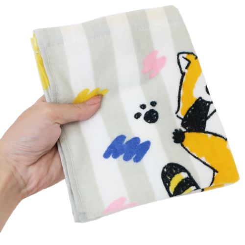 あらいぐまラスカル ハンドタオル プリントウォッシュタオル カラフルラスカル キジ 世界名作劇場 キャラクター グッズ メール便可