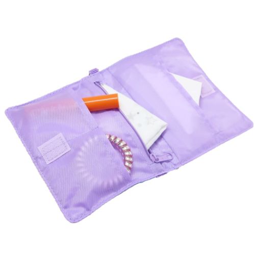 すみっコぐらし クリップポケット ショルダー付きおでかけポケット パープル サンエックス キャラクター グッズ メール便可