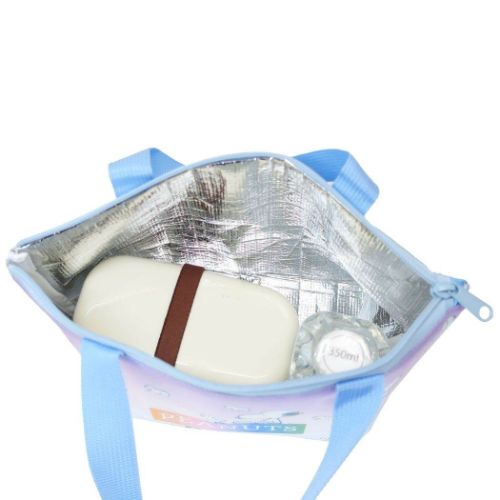 スヌーピー 保冷ランチバッグ 保冷トート サックス ピーナッツ キャラクター グッズ