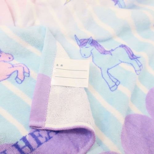 サンハート ラップタオル 60丈マキタオル 60cm丈巻き巻きタオル ユニコーンとリボン グッズ