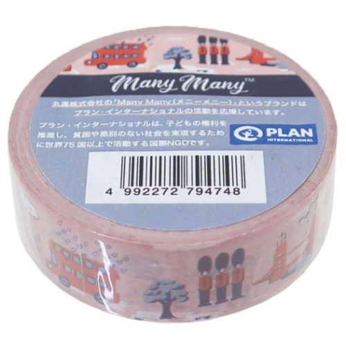 Many Many マスキングテープ 15mmマステ メニーイギリス グッズ メール便可