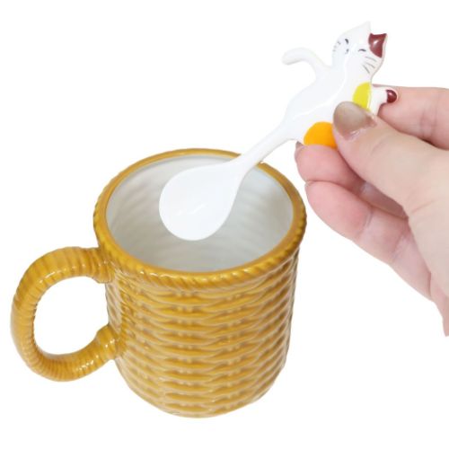 アニマル食器 マグカップ バスケットマグ 三毛猫 ねこ おもしろ雑貨 プレゼント ギフト グッズ