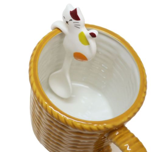 アニマル食器 マグカップ バスケットマグ 三毛猫 ねこ おもしろ雑貨 プレゼント ギフト グッズ