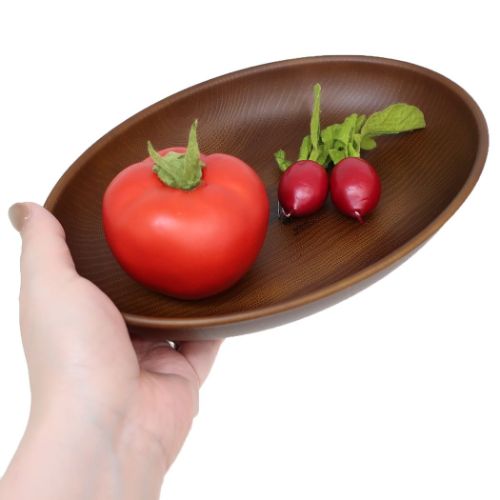 ミッキーマウス 深皿 木目オーバルプレート 喫茶 ディズニー キャラクター グッズ