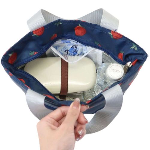 保冷ランチバッグ 保冷ミニトートバッグ ファスナー付き いちご かわいい グッズ