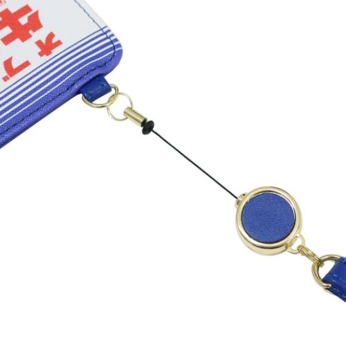 地元パン 定期入れ リール付きパスケース シングルパスケース オブセ牛乳 おもしろ雑貨 グッズ メール便可