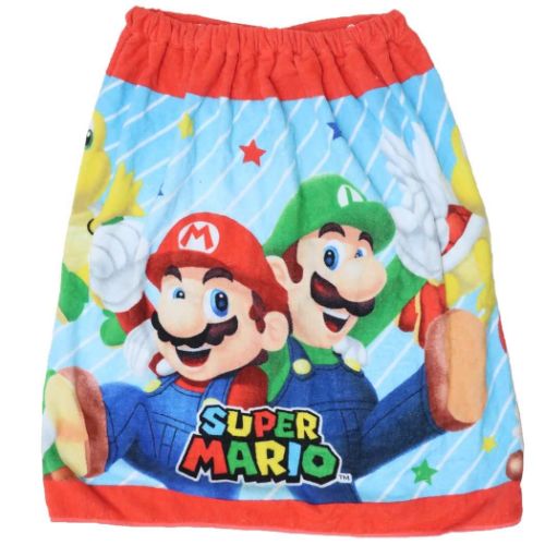 スーパーマリオ ラップタオル 60丈マキタオル 60cm丈巻き巻きタオル フレッシュメンバーズ キャラクター グッズ