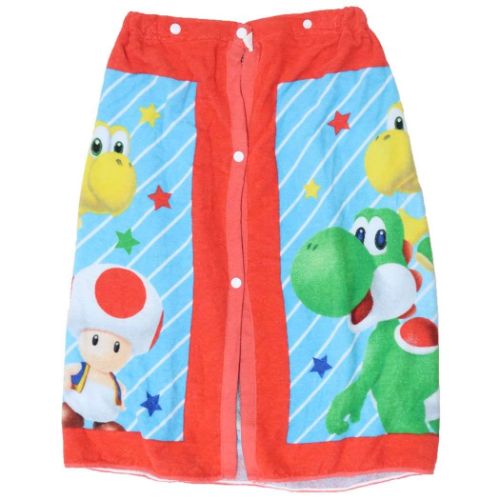 スーパーマリオ ラップタオル 60丈マキタオル 60cm丈巻き巻きタオル フレッシュメンバーズ キャラクター グッズ