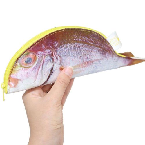 ポムポムプリン ミニポーチ 干物型ポーチ 黄鯛 キダイ サンリオ キャラクター グッズ メール便可