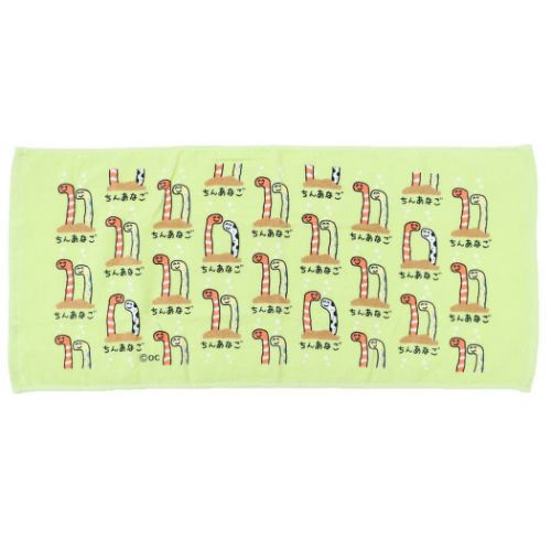 フェイスタオル プリントロングタオル ちんあなごさん 面白雑貨 グッズ