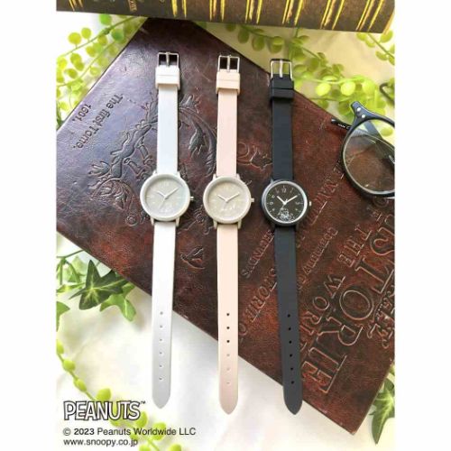 スヌーピー 腕時計 ラインアートラバーウォッチ GY ピーナッツ キャラクター グッズ メール便可