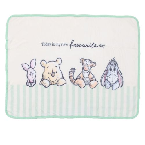 くまのプーさん ひざ掛け毛布 フランネルブランケット ナチュラルプー GN ディズニー キャラクター グッズ