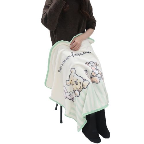くまのプーさん ひざ掛け毛布 フランネルブランケット ナチュラルプー GN ディズニー キャラクター グッズ