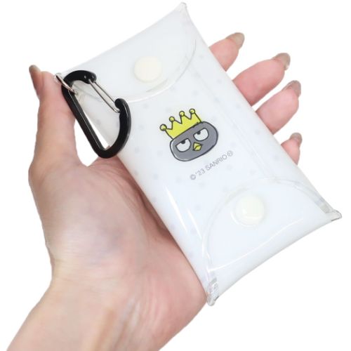 バッドばつ丸 ミニポーチ クリアマルチケースS ちょっとおセンチ ベッド サンリオ キャラクター グッズ メール便可