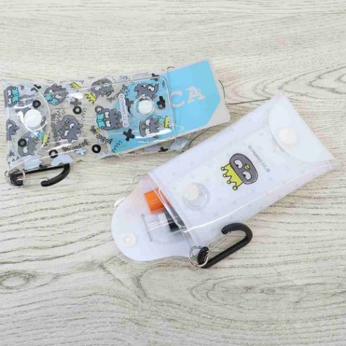 バッドばつ丸 ミニポーチ クリアマルチケースS ちょっとおセンチ ベッド サンリオ キャラクター グッズ メール便可