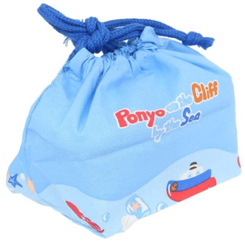 崖の上のポニョ ランチ巾着 マチ付き巾着 ポニョのうみ スタジオジブリ キャラクター グッズ メール便可