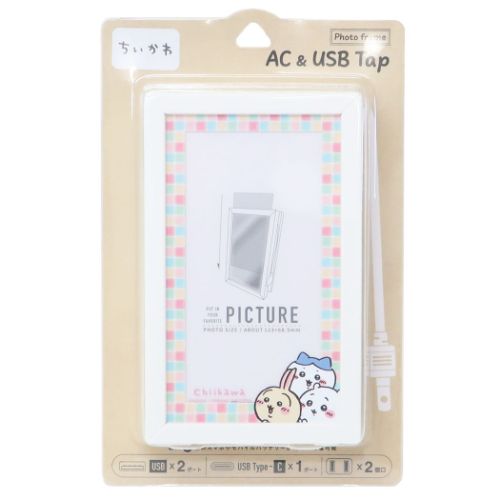 ちいかわ 電源タップ Type-C USBポート付き フォトフレームACタップ タイル キャラクター グッズ