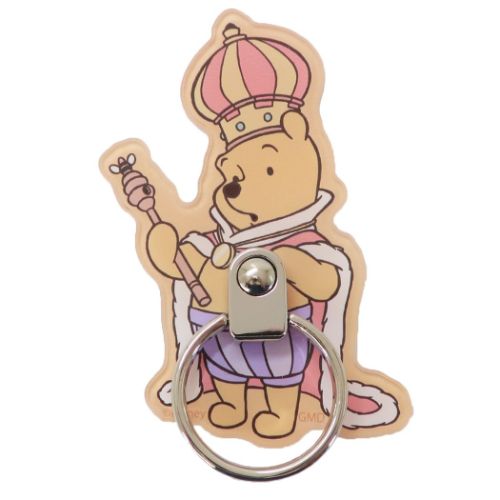 くまのプーさん スマホアクセ ダイカットマルチリング おうさま ディズニー キャラクター グッズ メール便可