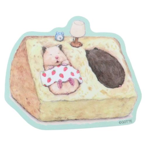 ハムスター助六の日常 ダイカットシール キャラクターステッカー シフォンのベッド キャラクター グッズ メール便可