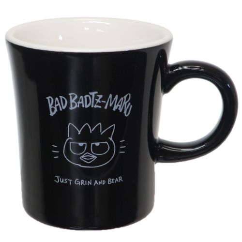バッドばつ丸 マグカップ マグ ちょっとおセンチ、ばつ丸 ブラック サンリオ キャラクター グッズ