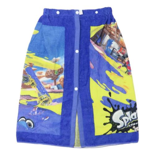 スプラトゥーン3 ラップタオル 60丈マキタオル 60cm丈巻き巻きタオル プレイサマー キャラクター グッズ