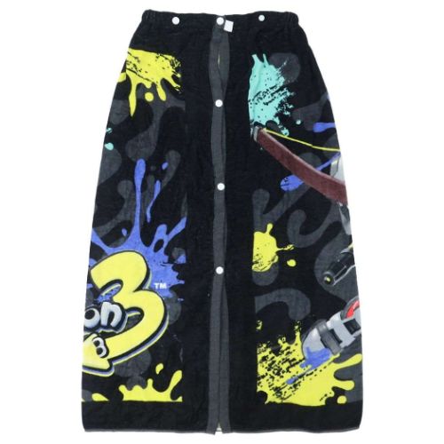 スプラトゥーン3 ラップタオル 80丈マキタオル 80cm丈巻き巻きタオル クールインク キャラクター グッズ