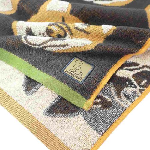 ワンダフルピース フェイスタオル ジャガードスキニータオル ラブアイズ 柴犬 いぬ グッズ メール便可